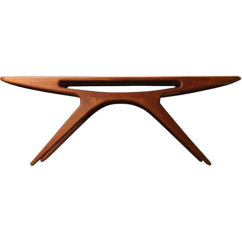 "The Smile" Coffee Table in Teak by Johannes Andersen for CFC Silkeborg - 1950s