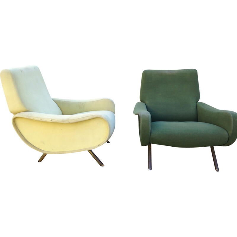 Pair of armchairs, model lady by Marco Zanuso pour arflex - 1950s