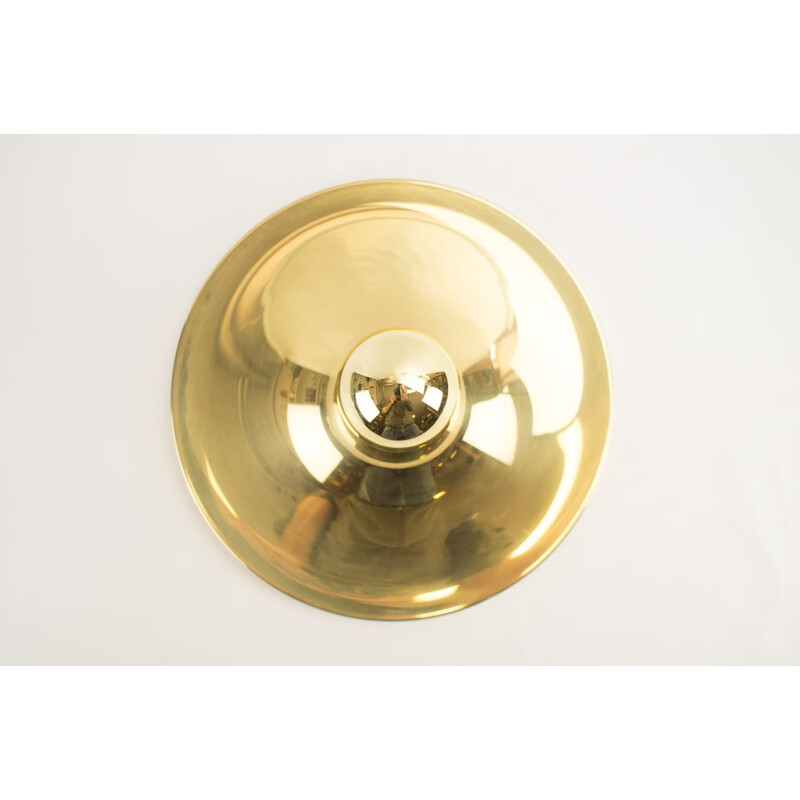 Brass Vintage German Disk Ceiling Lamp - 1960s