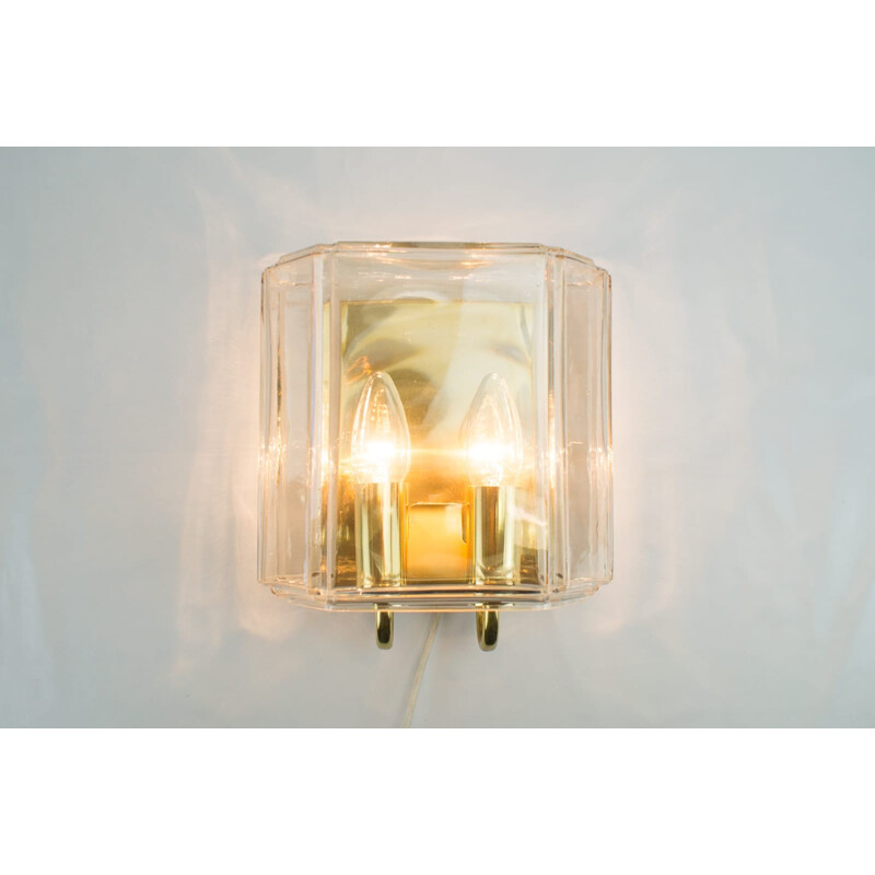 Vintage gold wall lamp from Limburg, 1960