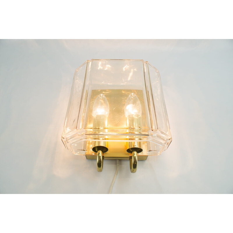 Vintage gold wall lamp from Limburg, 1960