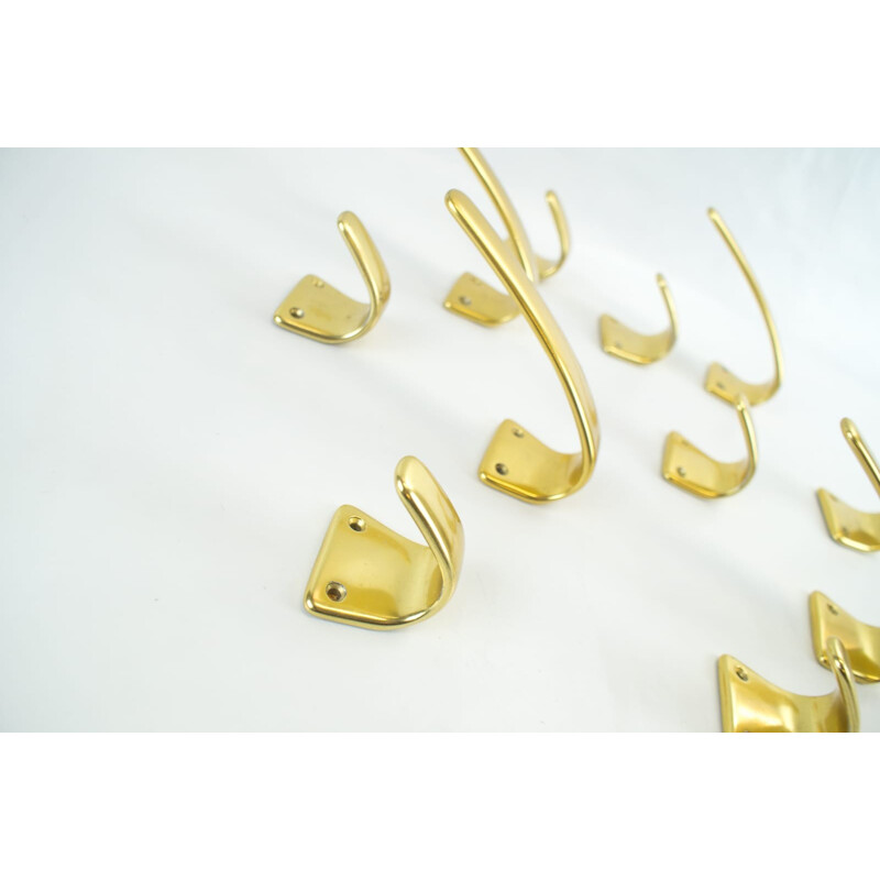 Set of 11 Vintage Austrian Wall Hooks - 1950s