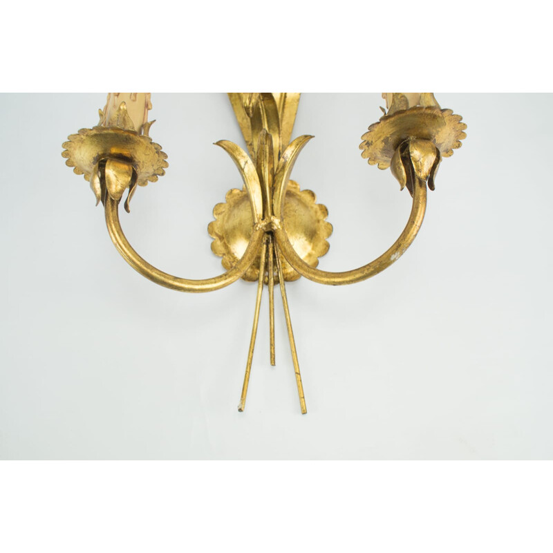 Gold-Plated Flower Lamp from Kögl - 1960s