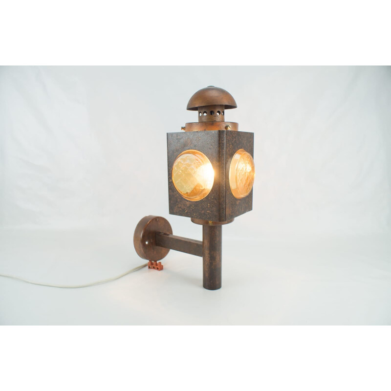 Vintage koperen lamp, 1960