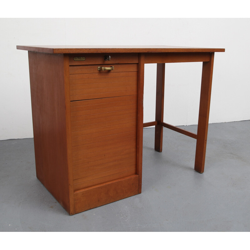 Bureau vintage allemand en chêne par Curt Riedel  - 1930