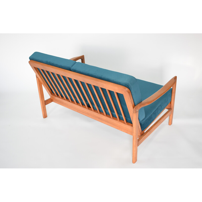 BB522 blue petrol bench - 1970s