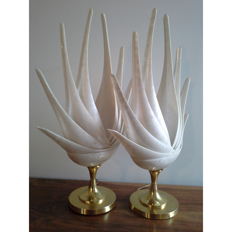 Pair of lamps produced by Roger Rougier - 1970s