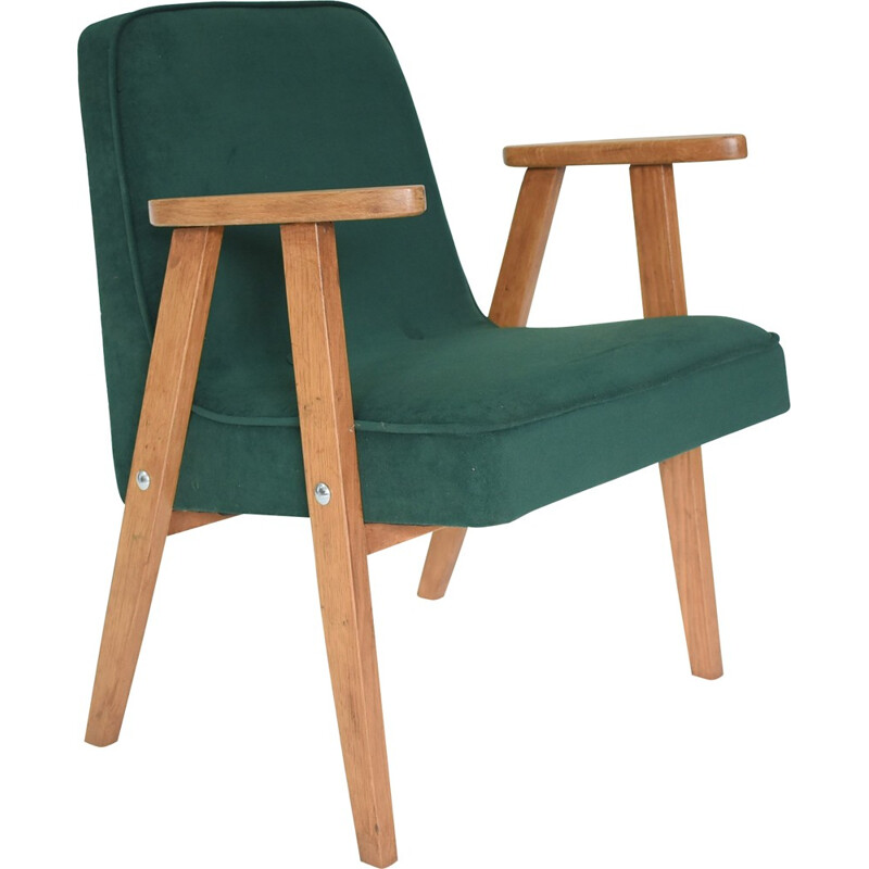 Armchair vintage green fir - 1960s