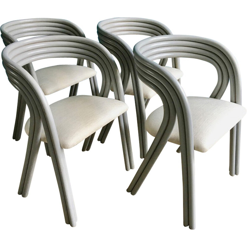 Set of 4 Dutch dining chairs by Axel Enthoven for Rohé Noordwolde - 1980s 