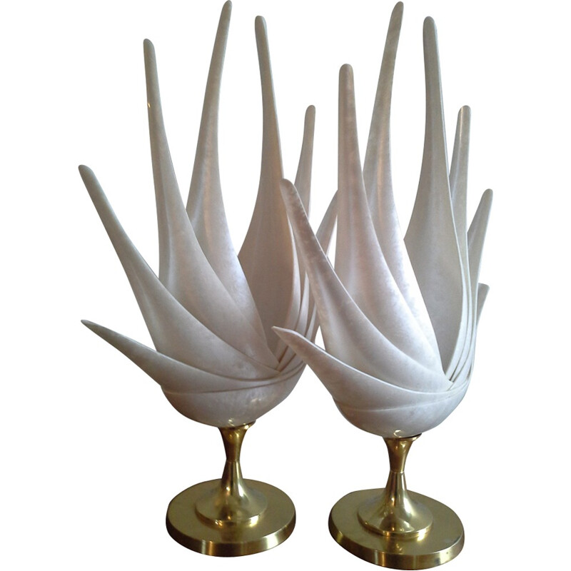 Pair of lamps produced by Roger Rougier - 1970s