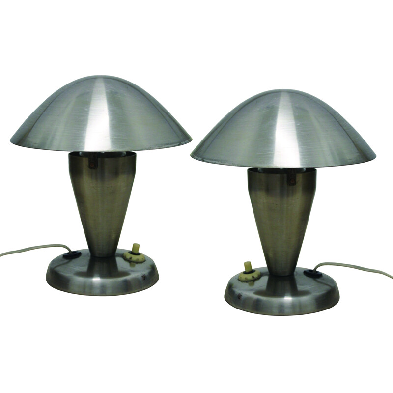 Pair of N 11 table lamps by Josef Hurka for Napako - 1950s