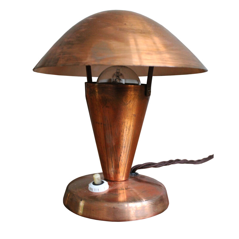 Paire de lampes vintage en cuivre modèle 925 par Josef Hurka - 1950