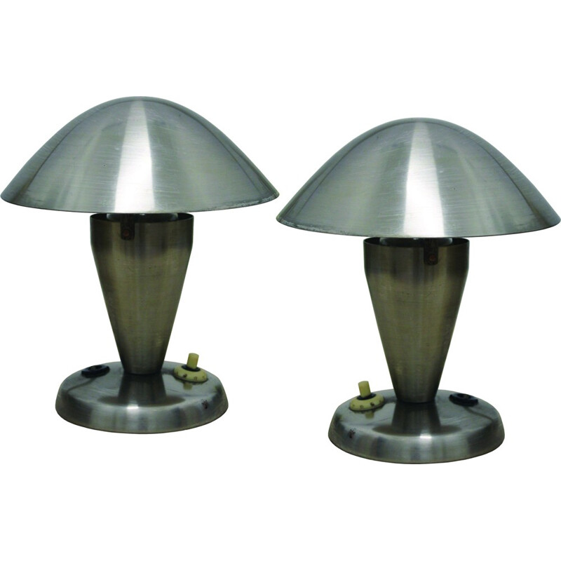 Pair of N 11 table lamps by Josef Hurka for Napako - 1950s