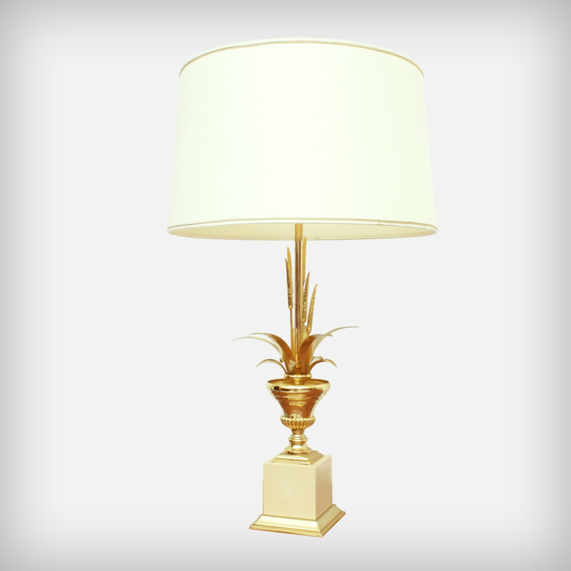 Vintage Golden Desk Lamp - 1970s