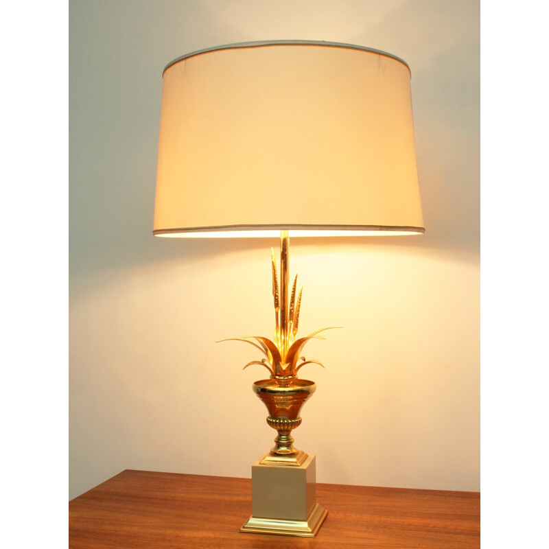 Lampe vintage de bureau dorée - 1970