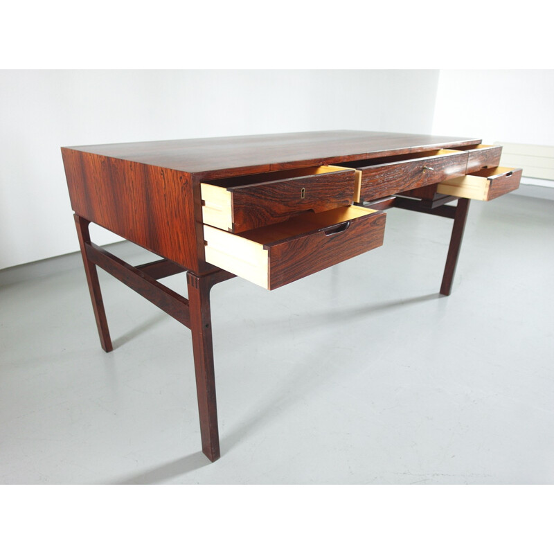 Rosewood Desk by Arne Wahl Iversen for Vinde Møbelfabrik - 1950s