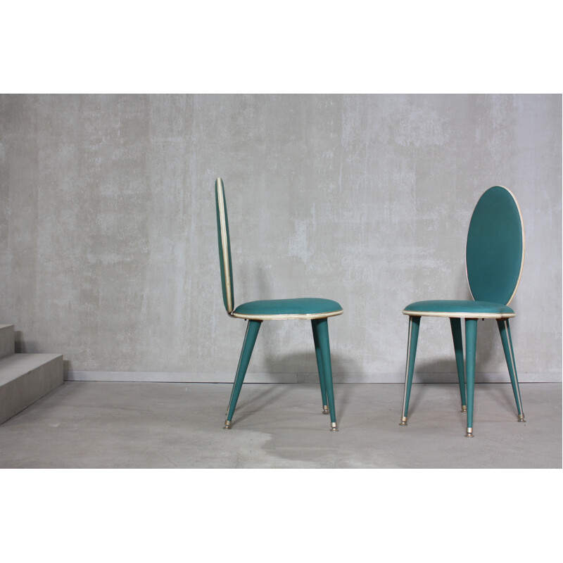 Pair of Vintage Dining Chairs by Umberto Mascagni - 1950s