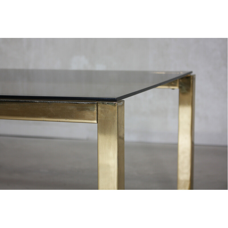 Vintage Brass Italian Coffee Table - 1970s