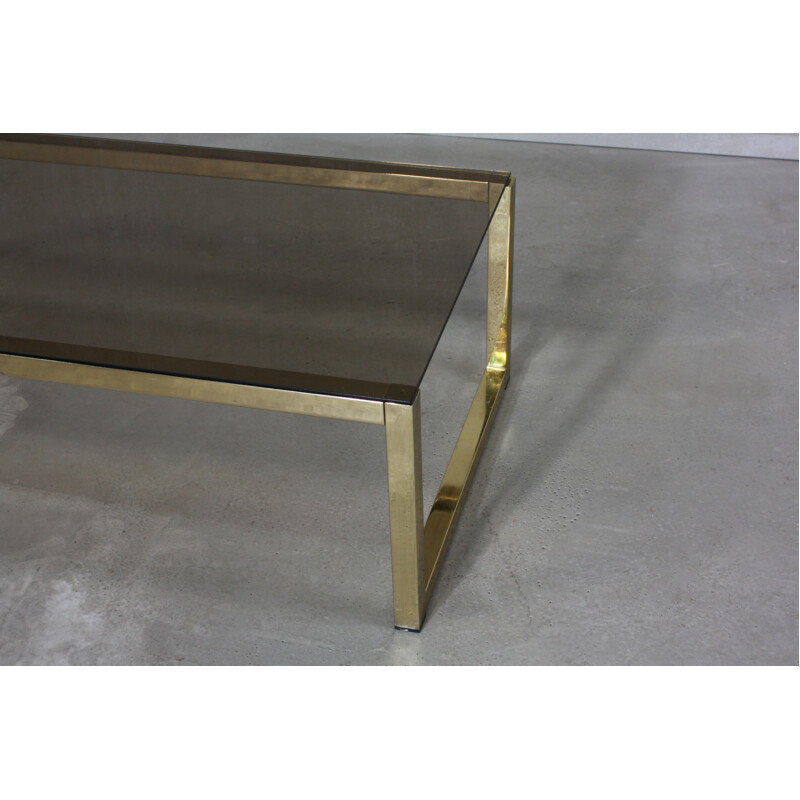 Vintage Brass Italian Coffee Table - 1970s