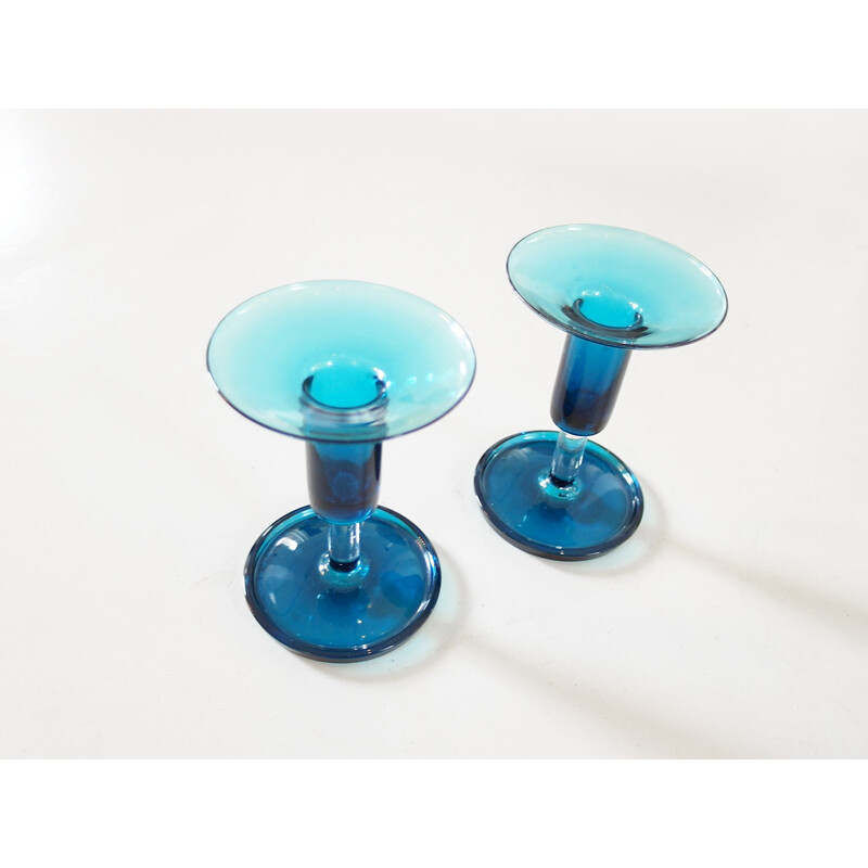 Pair of Signed Harlekiini Candleholders by Nanny STILL - 1960s