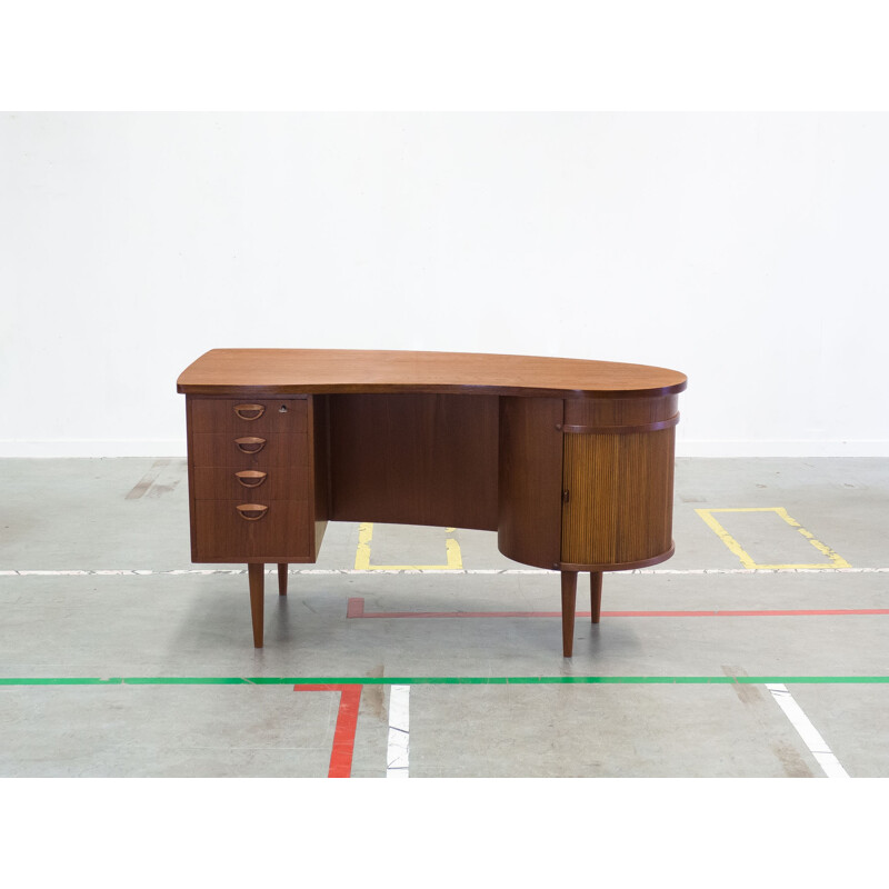 Model 54 "Kidney" desk by Kai Kristiansen pour Feldballes Møbelfabrik - 1950s