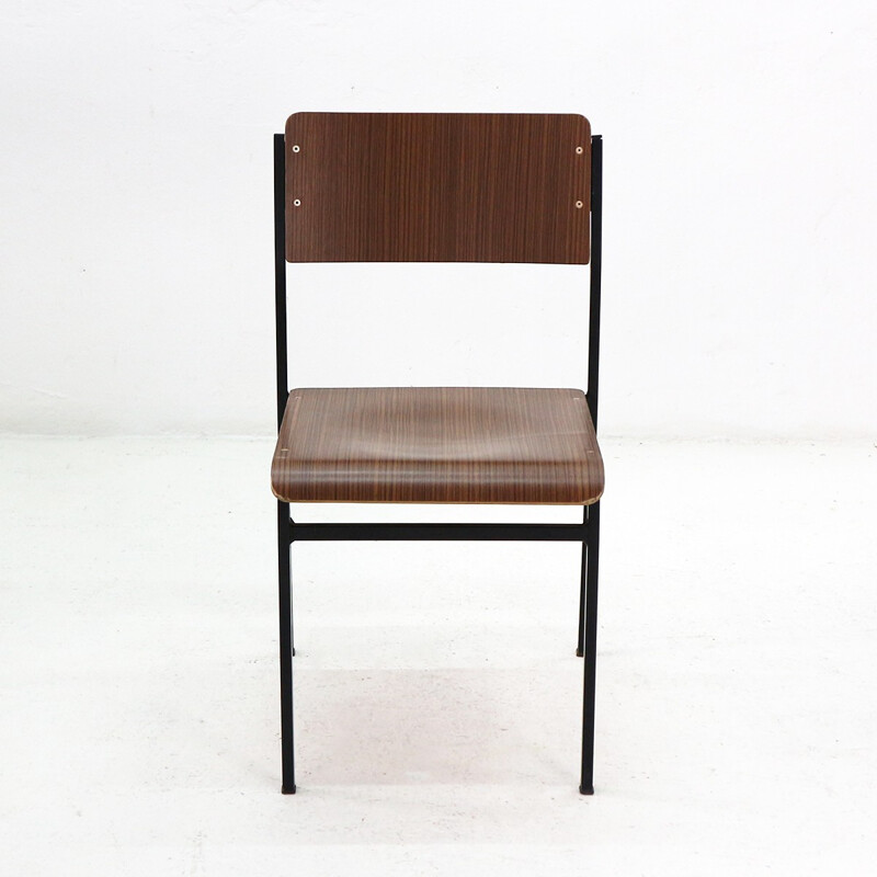 Set of 6 Mid-Century Modern plywood chairs - 1960s