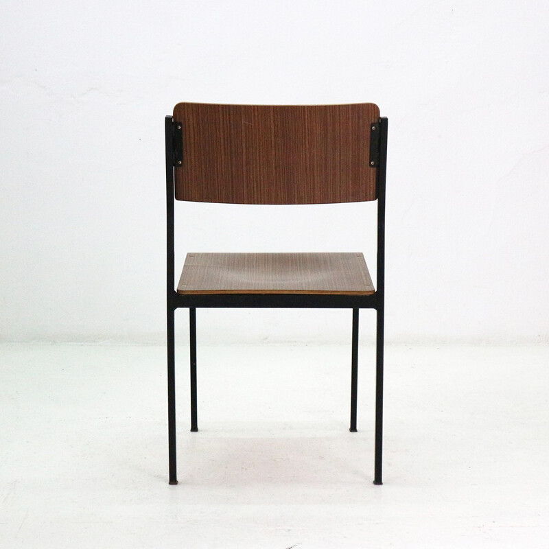 Set of 6 Mid-Century Modern plywood chairs - 1960s