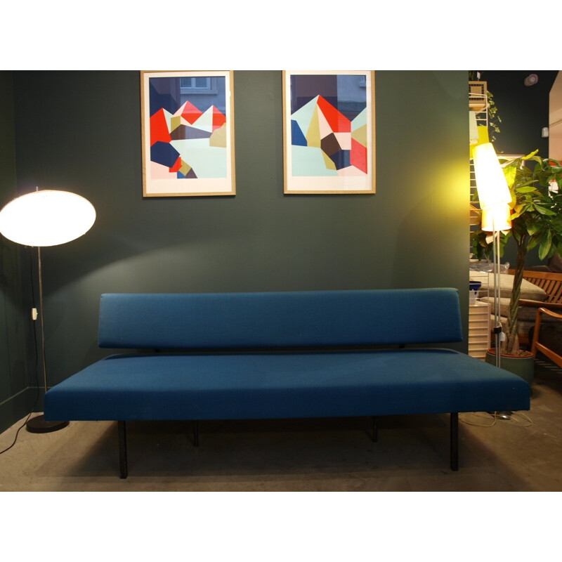 Vintage german Blue Sofa daybed - 1960s
