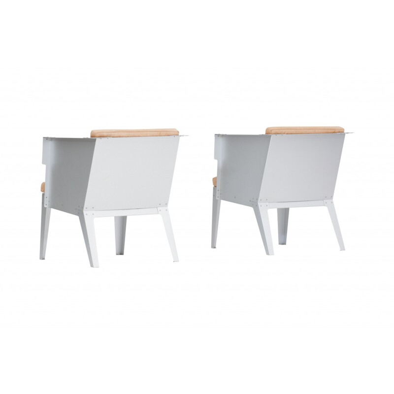 Pair of Aluminium Armchairs by Piet Hein Eek - 1990s