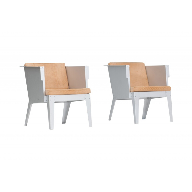 Pair of Aluminium Armchairs by Piet Hein Eek - 1990s