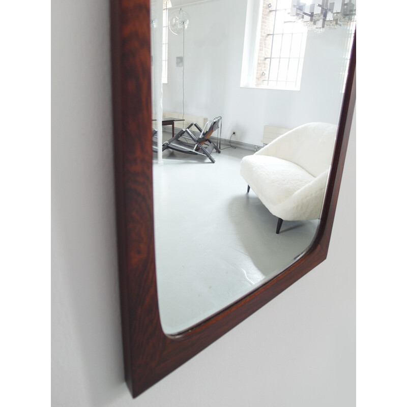 Danish Rosewood Mirror by Kai KRISTIANSEN - 1960