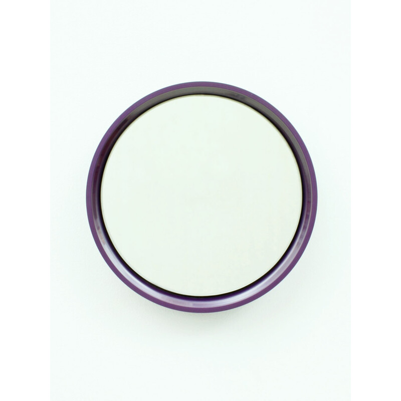 Small German Purple Mirror - 1970s