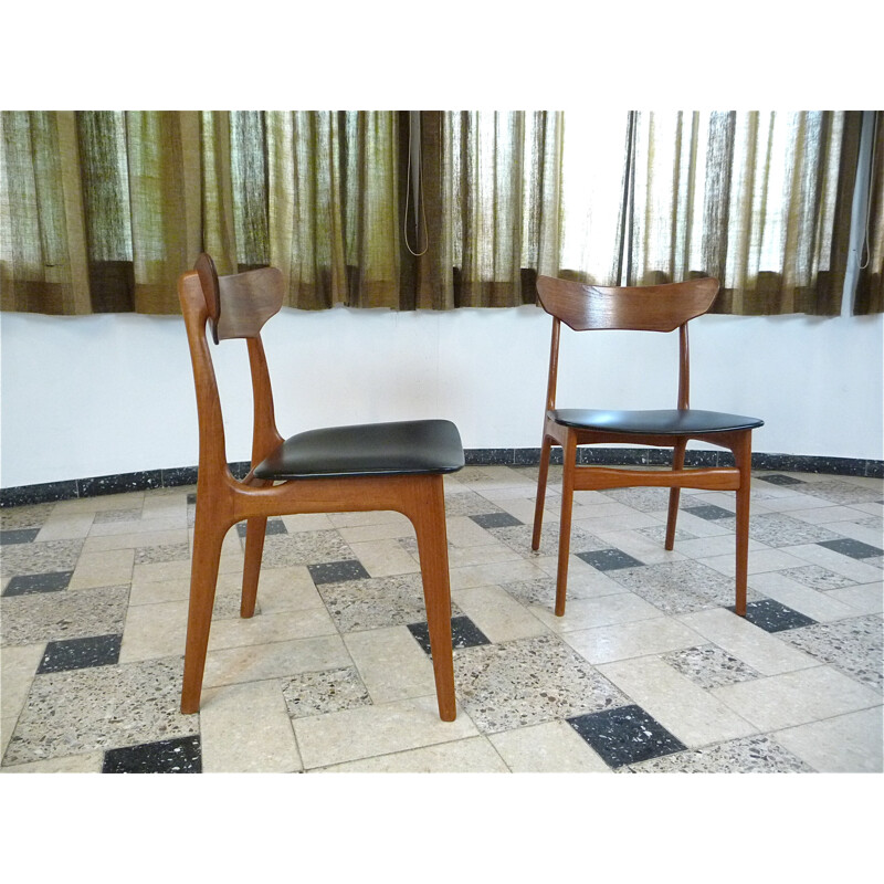 Set of 6 Danish Teak Dining Chairs by Schionning Elgaard for Randers - 1960s