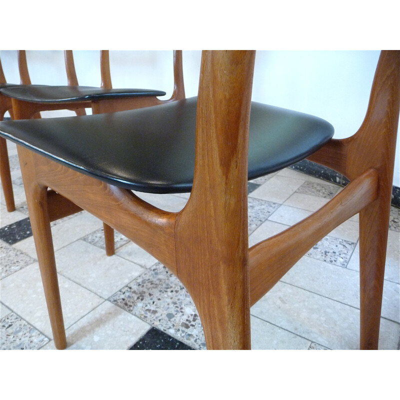 Set of 6 Danish Teak Dining Chairs by Schionning Elgaard for Randers - 1960s