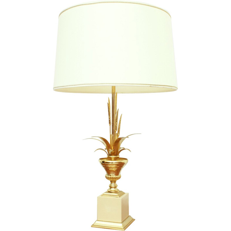 Lampe vintage de bureau dorée - 1970