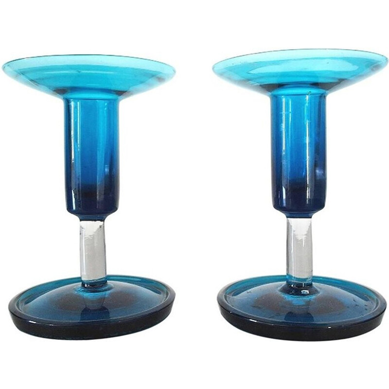 Pair of Signed Harlekiini Candleholders by Nanny STILL - 1960s