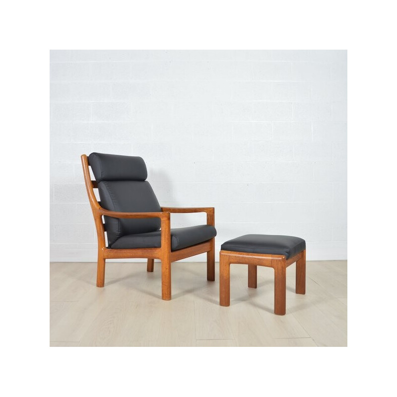 Fauteuil avec Ottoman de Johannes Andersen pour Silkeborg - 1960