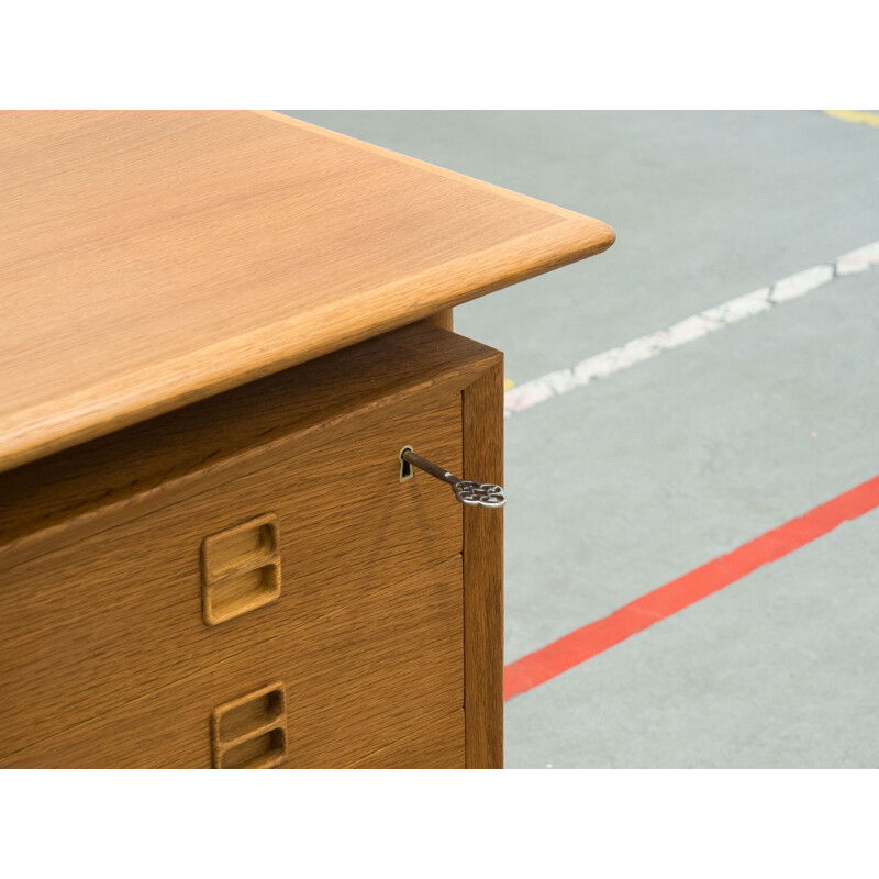 Vintage oak free standing desk - 1960s