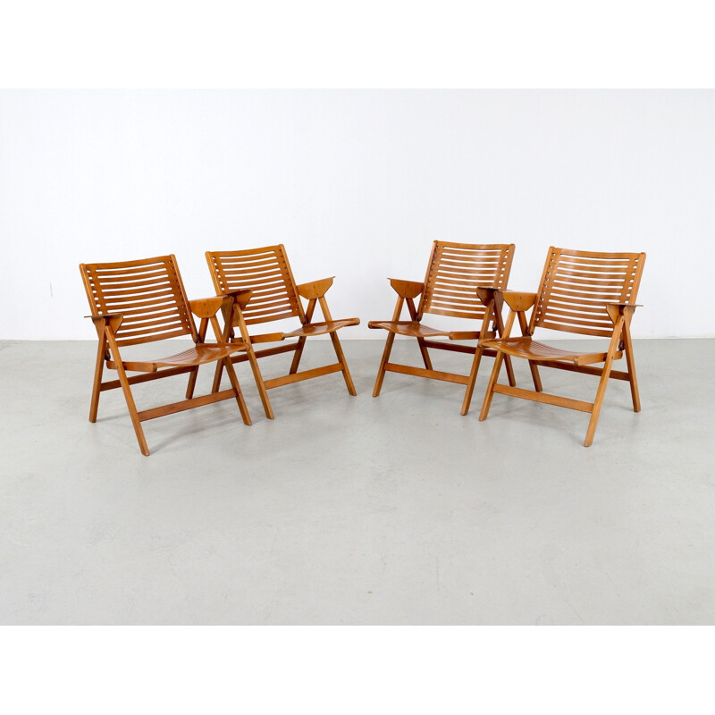 Set of 4 Vintage Rex Folding Chairs by Niko Kralj for Stol - 1950s