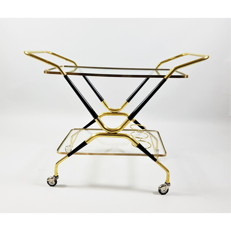 Vintage brass trolley by Cesare Lacca - 1950s 