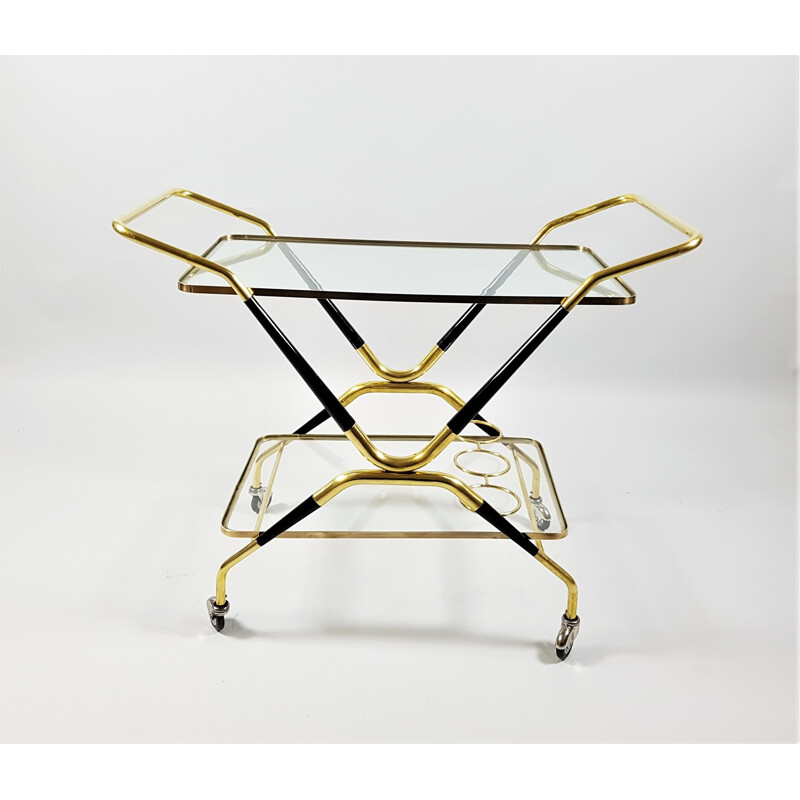 Vintage brass trolley by Cesare Lacca - 1950s 