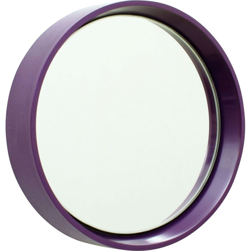 Small German Purple Mirror - 1970s