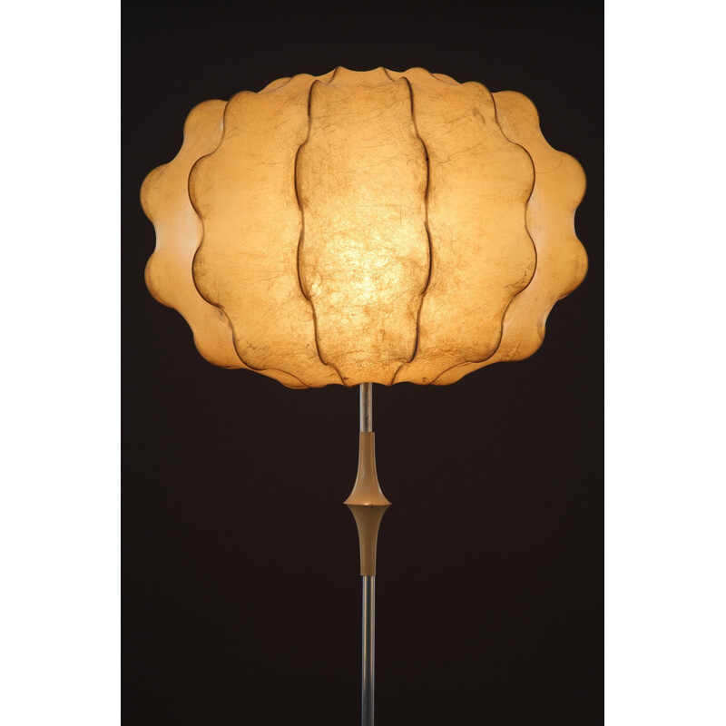 Cocoon floor lamp in metal - 1960s