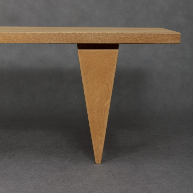 Solid oak coffe table by Illum Wikkelso - 1960s