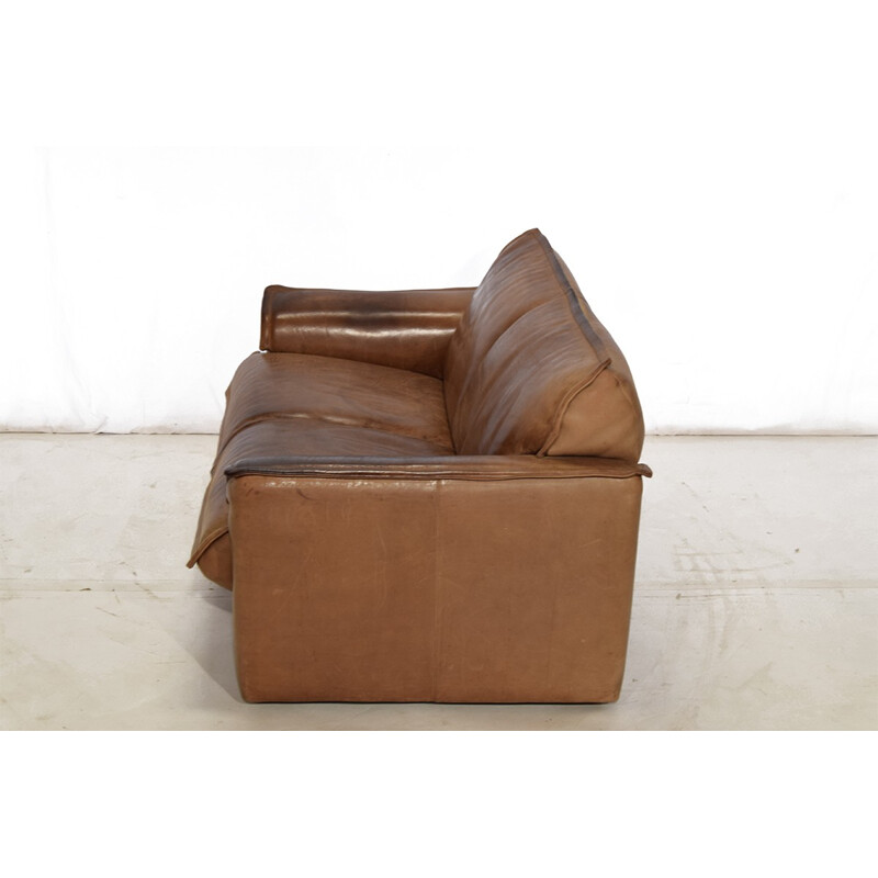 Cognac Neck Leather 2 Seater Sofa for Leolux - 1970s