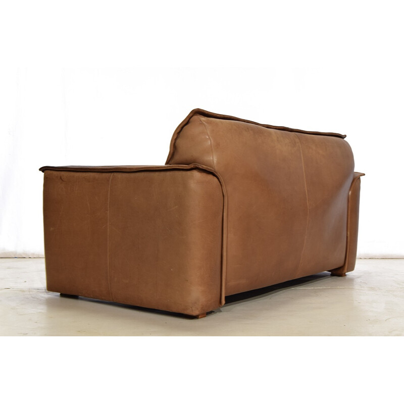 Cognac Neck Leather 2 Seater Sofa for Leolux - 1970s