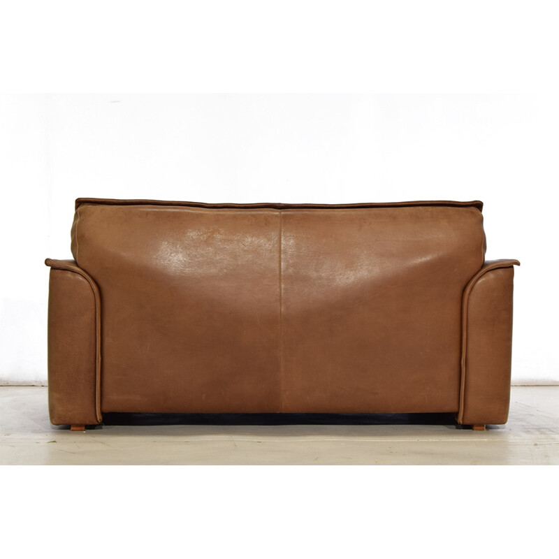 Cognac Neck Leather 2 Seater Sofa for Leolux - 1970s