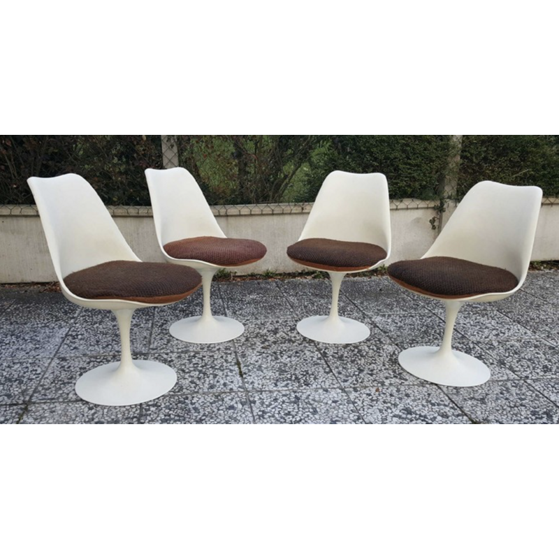 4 chaises Tulip de Eero Saarinen pour Knoll - 1977