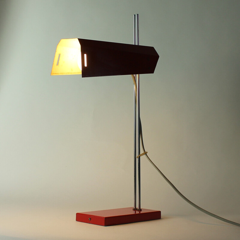 Red Table Lamp by Josef Hurka for Lidokov  - 1960s