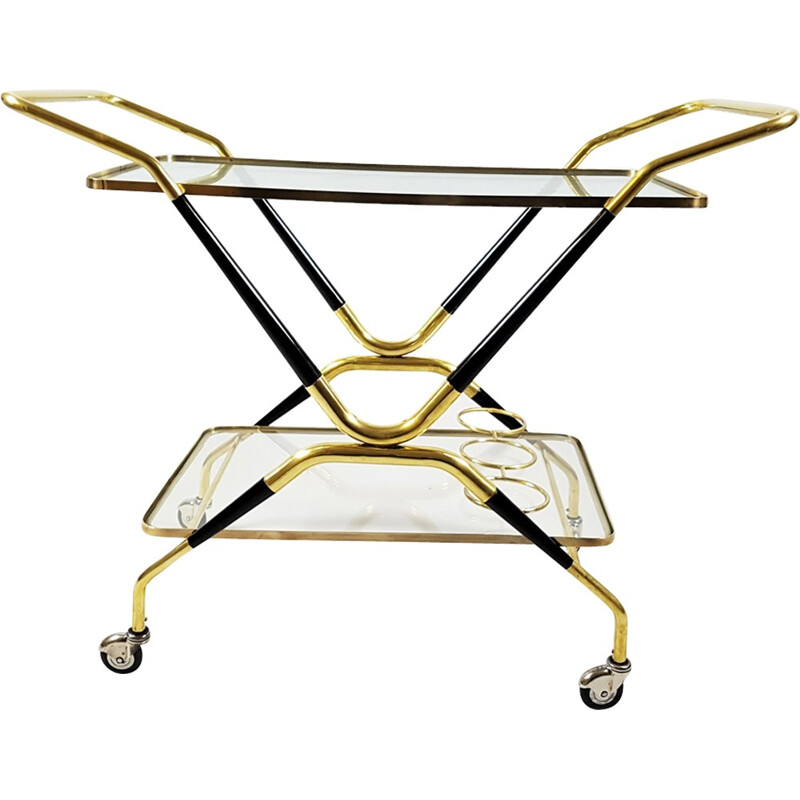 Vintage brass trolley by Cesare Lacca - 1950s 